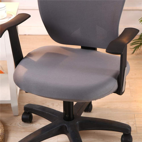 Jinzio Computer Office Chair Cover - Stretchable Cloth Polyester Slipcover for Universal Desk Task Chair, Grey