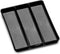 madesmart Classic 3-Compartment Plastic Utensil Tray - Multipurpose Storage Drawer Organizer, Carbon Large.