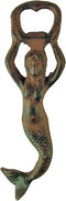 Antique Reproduction Iron Mermaid Bottle Opener, Rust Finish