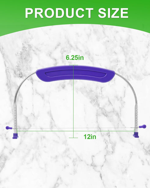 Adjustable 2-Wire Cake Slicer Leveler - Small Cake Cutter for Leveling Layer Cakes, Professional Baking Tool with