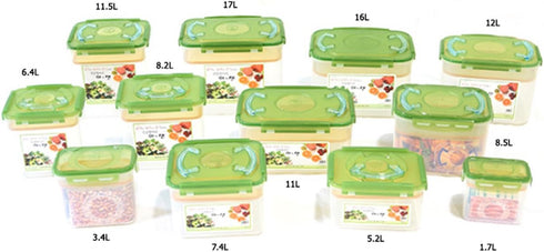 e-jen Premium Kimchi Sauerkraut Container, 0.45 gal/1.7L, Probiotic Fermentation with Inner Vacuum Lid (Earthenware
