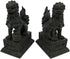 YTC Summit International, Inc. Pair of Chinese Lions Stone Guardian Figurines Set of 2 on Engraved Base