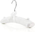 HANGERWORLD Small Kids Satin Padded Hangers - Pack of 3, 11.8inch Soft White for Nursery