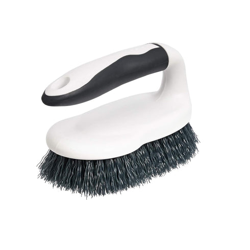 2-Pack, Amazon Basics All Purpose Rectangular Scrub Brush, Hard Bristle, Stiff Bristles, Sturdy, Ergonomic Long Handle