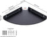 YUjieSTC 6 Inch 3.0mm Corner Shelf - Heavy Duty Aluminum Alloy Wall Mounted Floating Shelf for Bathroom, Kitchen