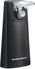 Hamilton Beach Electric Automatic Can Opener, Black (76702) with Easy-Clean Detachable Cutting Lever, Knife Sharpener,