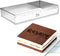 Guowall Extensible Stainless Steel Square Cake Mold, Heavy Duty Adjustable Mousse Ring - 10 * 7in