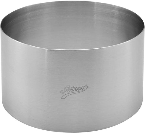 Ateco Round Cake Ring Dessert Mold, 3" High x 5.5" Diameter, Stainless Steel