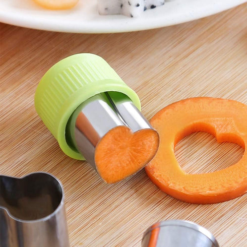 14 Pcs Stainless Steel Fruit Vegetable Cookie Cutters, Mini Pie Cookie Stamps Mold for Kids Baking