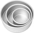 LAST CONFECTION 3-Piece Round Cake Pan Set, Includes 4", 6", and 8" Aluminum Pans, 2" Deep