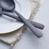 Matte Black Serving Utensil Set, 9.5-inch Stainless Steel Large Serving Spoon and Fork with Satin Finish