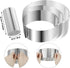 6-12 Inch Adjustable Stainless Steel Cake Mold Ring - Mousse Baking Mould with Collars and Clear Strips