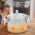 Vaguelly Clear Glass Cooking Pot, 1500mL Saucepan with Lid, Double-Handle Simmer Pot for Milk, Pasta, Noodles, Soup,