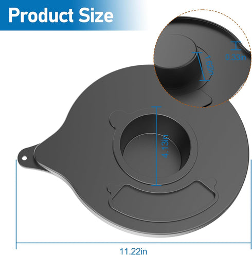 Mixer Bowl Cover for Kitchen-Aid K5GB 5 Quart Glass Part, Mixer Glass Bowl Splatter Guard Lid with Ingredient Opening Compatible with KitchenAid Tilt Head Stand Mixer Wire Whip or Flex Edge Beater