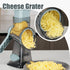 3 KEOUKE Rotary Cheese Grater Hand Crank Transparent - Shredder Slicer Grinder Stainless Steel Blades, Stable Suction
