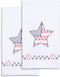 Jack Dempsey Needle Art Independence Day Embroidery Towels, White