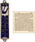 TALISMAN4U Ten Commandments Mezuzah with Scroll, Silver Tone Blue Enamel Israel Door Mezuza, 3.5 Inch
