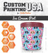 Generic 4 4 Packs. (4) pcs Realistic Waffle Cone Ice Cream Pint Sleeve. pcs Real Waffle Pre Printed Coolie. Ice Cream