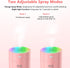 2 Portable Small Humidifiers for Bedroom Baby, Rechargeable Mini Cool Mist Plant Humidifier for Plants, Quiet Desktop