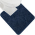 Gorilla Grip Plush Absorbent Shaggy Chenille Bath Rug Mat - Machine Washable, Navy, 22.5x19.5