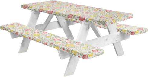 96 30(8ft) Premium Picnic Table Cover with Bench Covers Vinyl Fitted picnic table covers with Elastic RV Camping