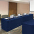 2 Pack 6ft (72x30 Inch), 3-Sided Wolkemer Open Back Fitted Tablecloth Rectangle Vendor Table Cloth Washable Navy Fabric