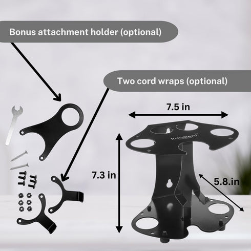 Blow Dryer Accessory Holder, Compatible with Shark FlexStyle, Wall Mounted or Countertop Organizer for Hair Dryer