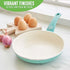 GreenLife Soft Grip Healthy Ceramic Nonstick Frying Pan Skillet, 8", PFAS-Free, Dishwasher Safe, Turquoise