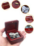 Sinzyo Anastasia-Once Upon a December Music Box, Vintage Musical Gift for Birthday, Valentine's Day (Wine Red Box)