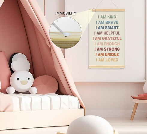 foedor 16x24 Inch,Set 2 Number Alphabet Poster Hanger Frame, Classroom Reading Corner Wall Decor for Kids