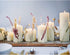 BOLSIUS 6 Ivory Pillar Candles Bulk - 3x3 Inches Set, 25+ Hours Clean Burning, Unscented Dripless Dinner Pillars