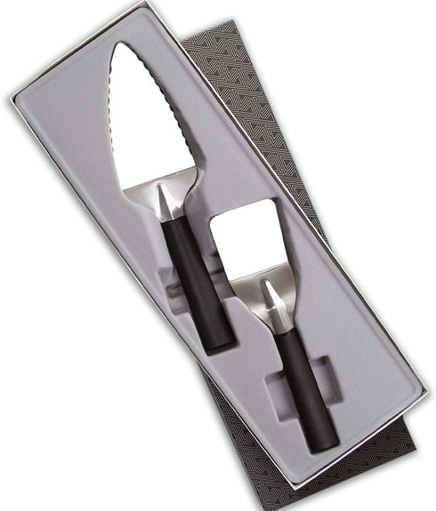 RADA Cutlery 2-Piece Pie and Mini Dessert Server Set, Black Handle