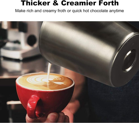 17 oz 4-in-1 Secura Detachable Milk Frother and Steamer, Electric Milk Warmer, Hot/Cold Foam Maker, Teflon-Free