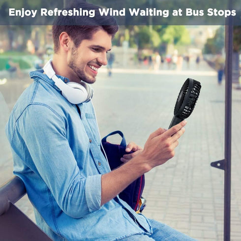 EasyAcc Handheld Fan, Mini Portable Battery Fan, USB Desk Fan with 4 Speeds, Strong Winds for Home Office Outdoor