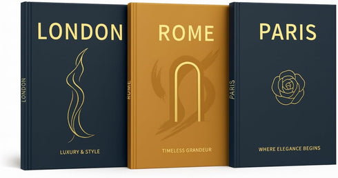 Decorative Coffee Table Books Set of 3 Faux Books for Home Decor,