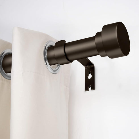 Adjustable Curtain Rods for Windows 28 to 48, Heavy Duty Long Window Curtain Rod, Outdoor Drapery Rods, Antique Bronze
