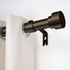 Adjustable Curtain Rods for Windows 28 to 48, Heavy Duty Long Window Curtain Rod, Outdoor Drapery Rods, Antique Bronze