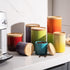 Sweejar Ceramic Food Storage Jar, Stackable Kitchen Canisters with Airtight Seal Wooden Lid for Coffee, Tea, Sugar