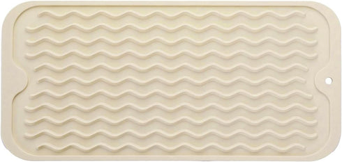 Silicone Dish Drying Mat, Eco-friendly, Heat-resistant, Easy Clean for Kitchen Counter, Sink, Refrigerator (12" x 6",