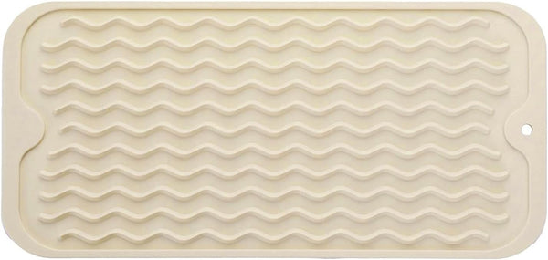 Silicone Dish Drying Mat, Eco-friendly, Heat-resistant, Easy Clean for Kitchen Counter, Sink, Refrigerator (12" x 6",