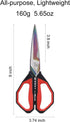 LIVINGO Sharp Kitchen Scissors for Food, Titanium Coated Forged Stainless Steel Heavy Duty Shears, 9 Inches