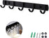 Ihomepark Wall Mounted Coat Hooks, Heavy Duty Metal 5 Coat Hanger Rack for Coat, Hat, Towel, Purse, Keys (Black)