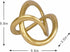 PUHOZN Modern Geometric Round Sculpture Gold Knot Statue Decor Tabletop Sculpture and Figurines Round Decorative