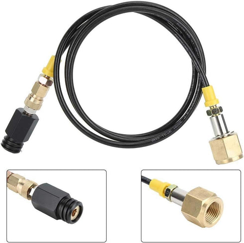 Soda Maker Tank Direct Adapter, 1.5M G1/2-14 CGA320 CO2 Tank Adapter Soda Hose Kit Accessories for Sodastream, Enjoy