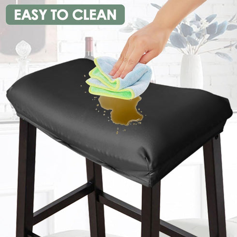 Set 2 Counter Bar Stool Cover Rectangle of Waterproof PU Height Bar stools Slipcovers Saddle Stool Slipcover Bench Seat