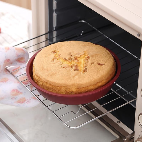 Baking Silicone 10-Inch Round Cake Pan Baking Mold, BPA Free, Non-Stick European-Grade Silicone, 2.16-Inches Deep