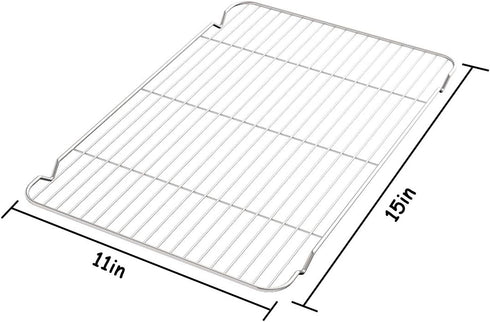 Cooling Rack Set of 3 - Zacfton Stainless Steel Wire Racks for Baking, Cooking, Roasting, 15” x 11”