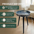 13" 3 Zosenley Small Round Side Table with Boho Mandala Pattern Tray - Vintage Navy Blue Tripod End Table