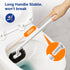 HAMITOR Toilet Plunger Bowl Brush ComboHeavy Duty Rubber for Drain Clog Remover - Curved Design Bristles for Deep