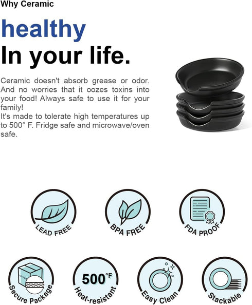 LE TAUCI Ceramic Spoon Rest for Kitchen, 4.8 Inches Spoon Holder for Stove Top, Kitchen Accessories (Crude Black)